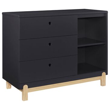 Delta Poppy 3-Drawer Dresser in Midnight Grey and Natural, , large