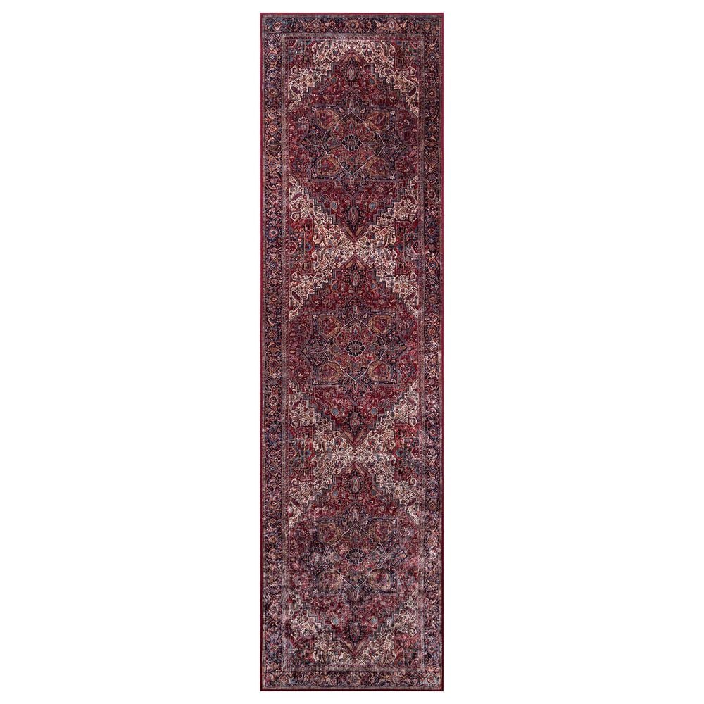 Momeni Karachi KAR-4 2"3" x 8" Burgundy Runner, , large