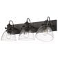 Golden Lighting Hines 3-Light Semi Flush in Rubbed Bronze with Seeded Glass, , large