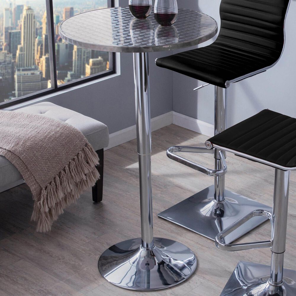 Lumisource Adjustable Bar Table in Silver, , large