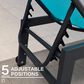 HOMLUX 3-Piece Patio Chaise Lounge Set with Wheels in Turquoise Blue, , large