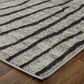 Feizy Kano Striped 7"10" x 10" Ivory and Charcoal Area Rug, , large