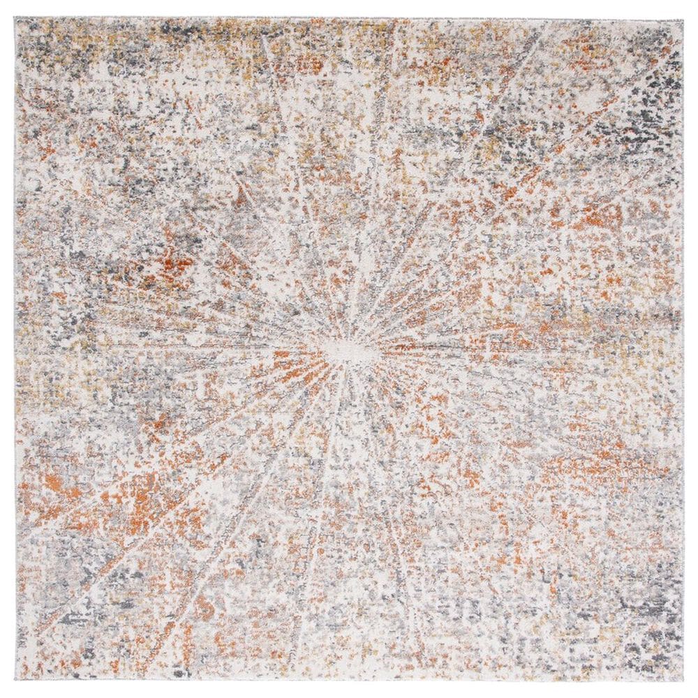 Safavieh Aston ASN728 6"7" Square Ivory and Grey Area Rug, , large