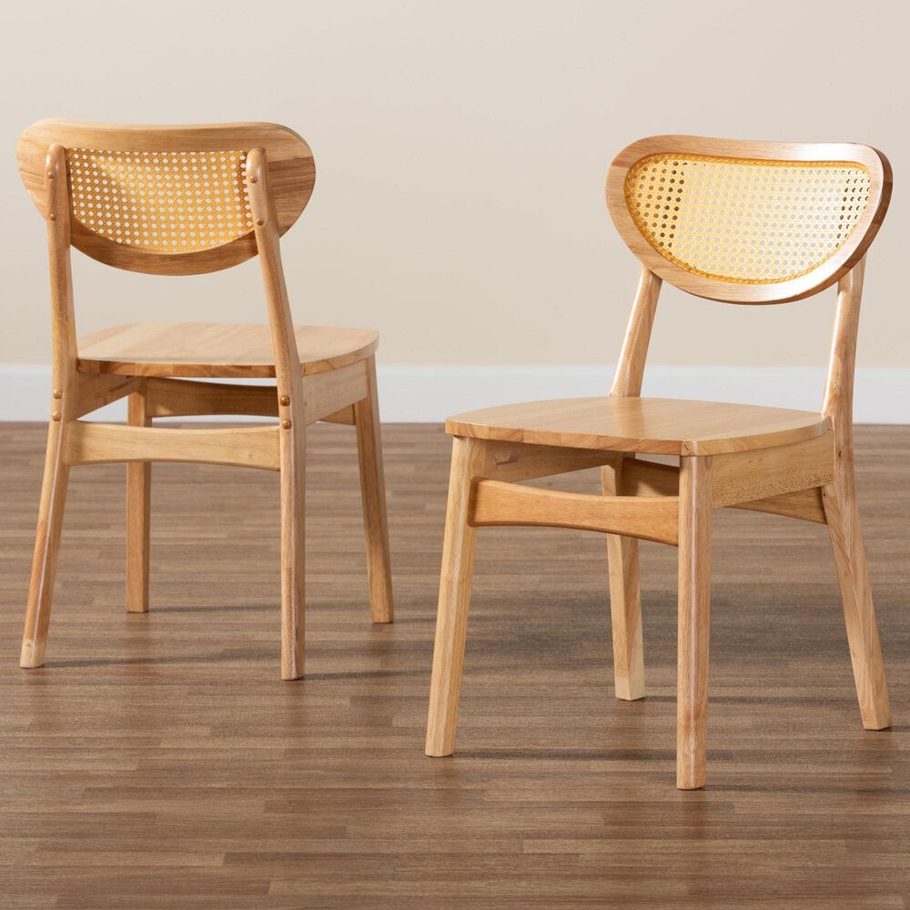 Baxton Studio Nenet Side Chair in Oak Brown (Set of 2), , large