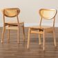 Baxton Studio Nenet Side Chair in Oak Brown (Set of 2), , large