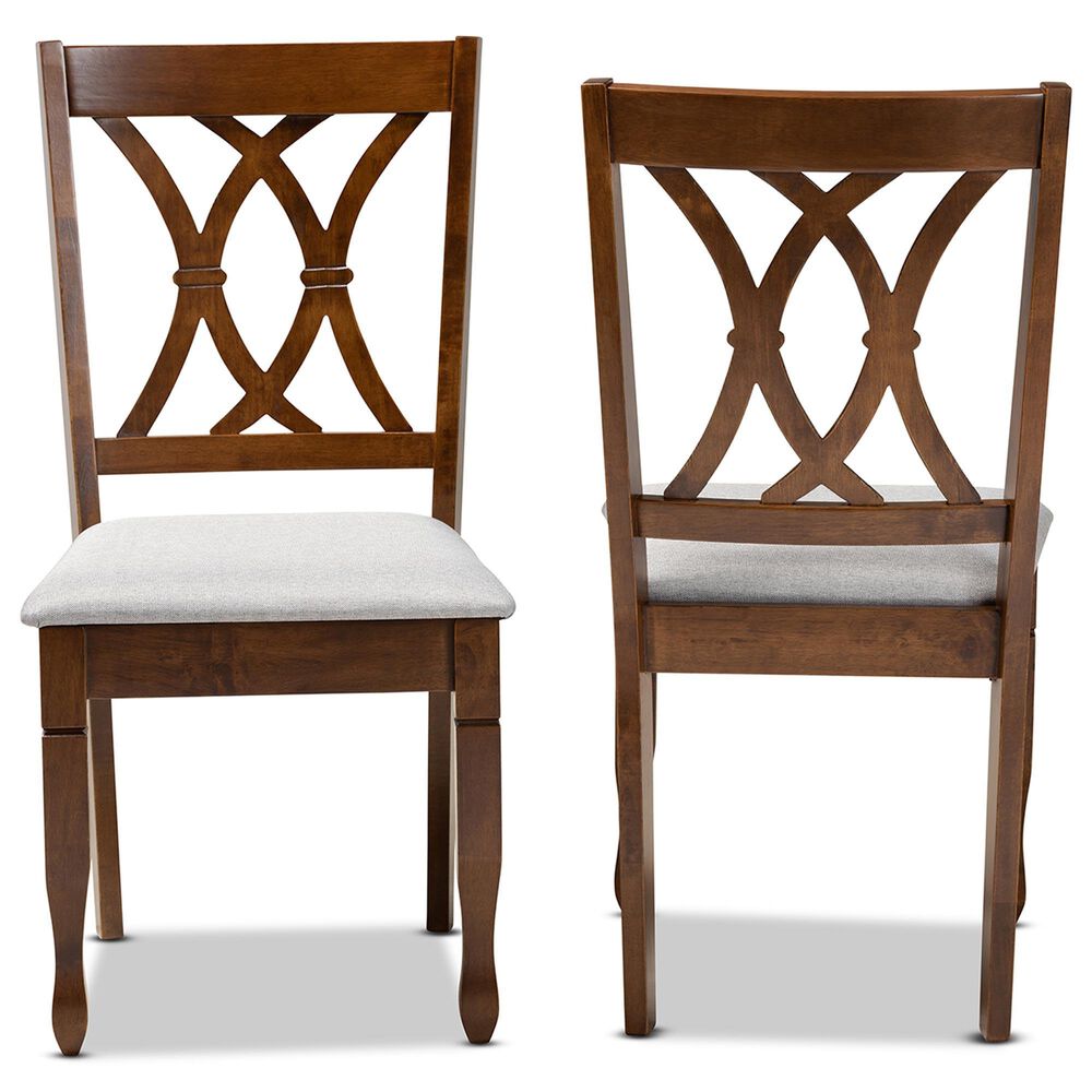 Baxton Studio Augustine Side Chair in Walnut Brown (Set of 2), , large