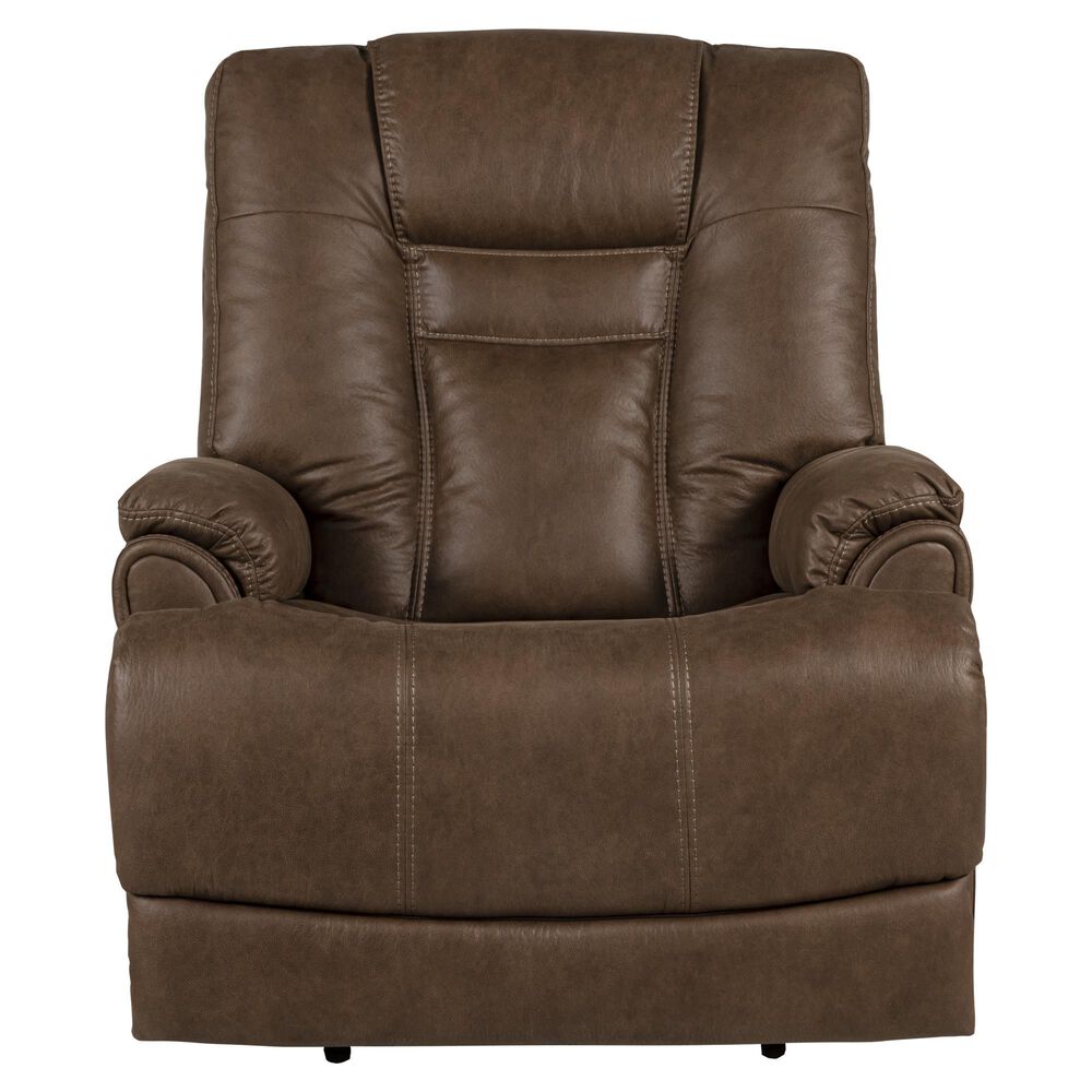 Flexsteel Marley Big and Tall Power Headrest and Lumbar Recliner in Tan, , large