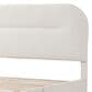 Furniture of America Gail Queen Upholstered Platform Bed with Rounded Headboard in White, , large