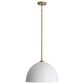 Golden Lighting Shepard 1-Light Pendant with Matte White Shade in Modern Brass, , large