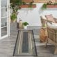 Nourison Horizon HOZ03 Charcoal 2" x 6" Indoor/Outdoor Runner, , large