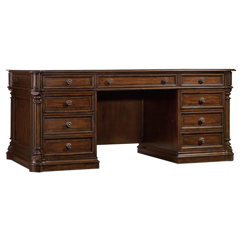 Hooker Furniture Leesburg Executive Desk in Mahogany, , large