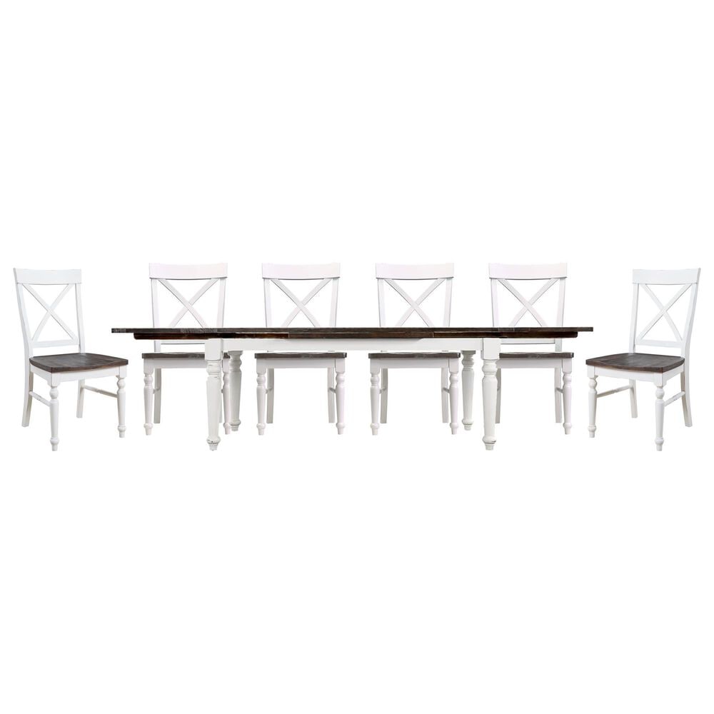 Emerald Home Mountain Retreat &-Piece Dining Set in Dark Mocha, , large