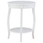 Linon Home Decor Rainbow Round Side Table in White, , large