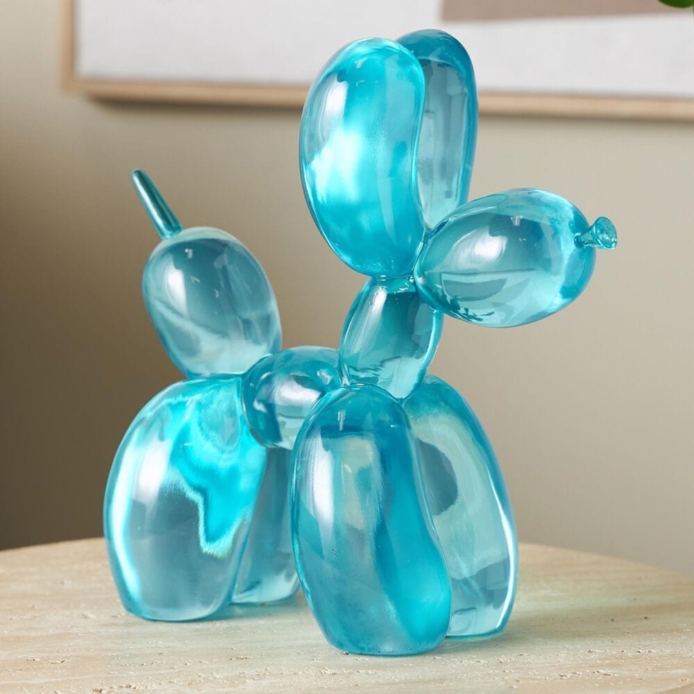 Maple and Jade Dog Tinted Balloon Decorative Sculpture in Light Blue, , large