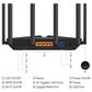 TP Link Archer Tri-Band 6-Stream Wi-Fi 6E Router in Black, , large