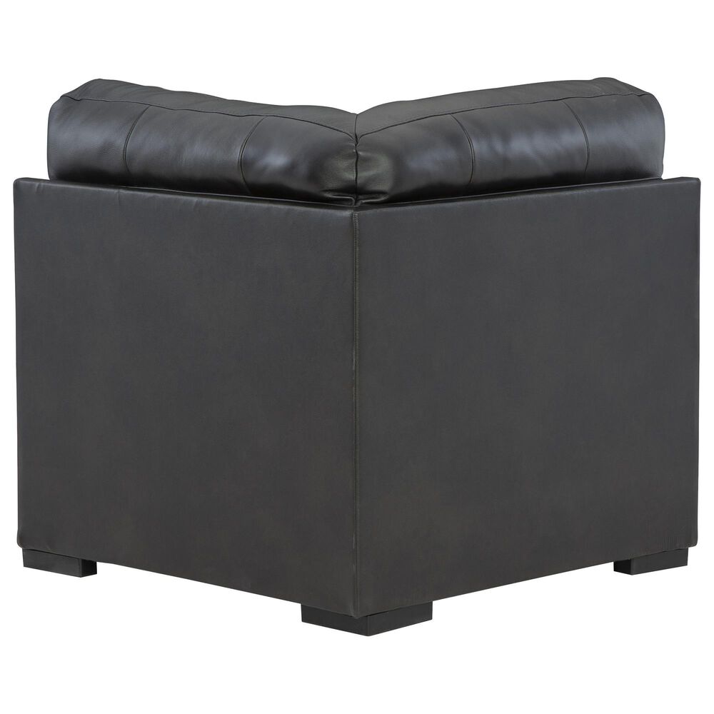 Ashley Brindley Pier 5-Piece Stationary Symmetrical Leather Sectional in Fog, , large
