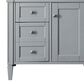 James Martin Vanities Brittany 30" Single Bathroom Vanity in Urban Gray with 3 cm White Zeus Quartz Top and Rectangular Sink, , large