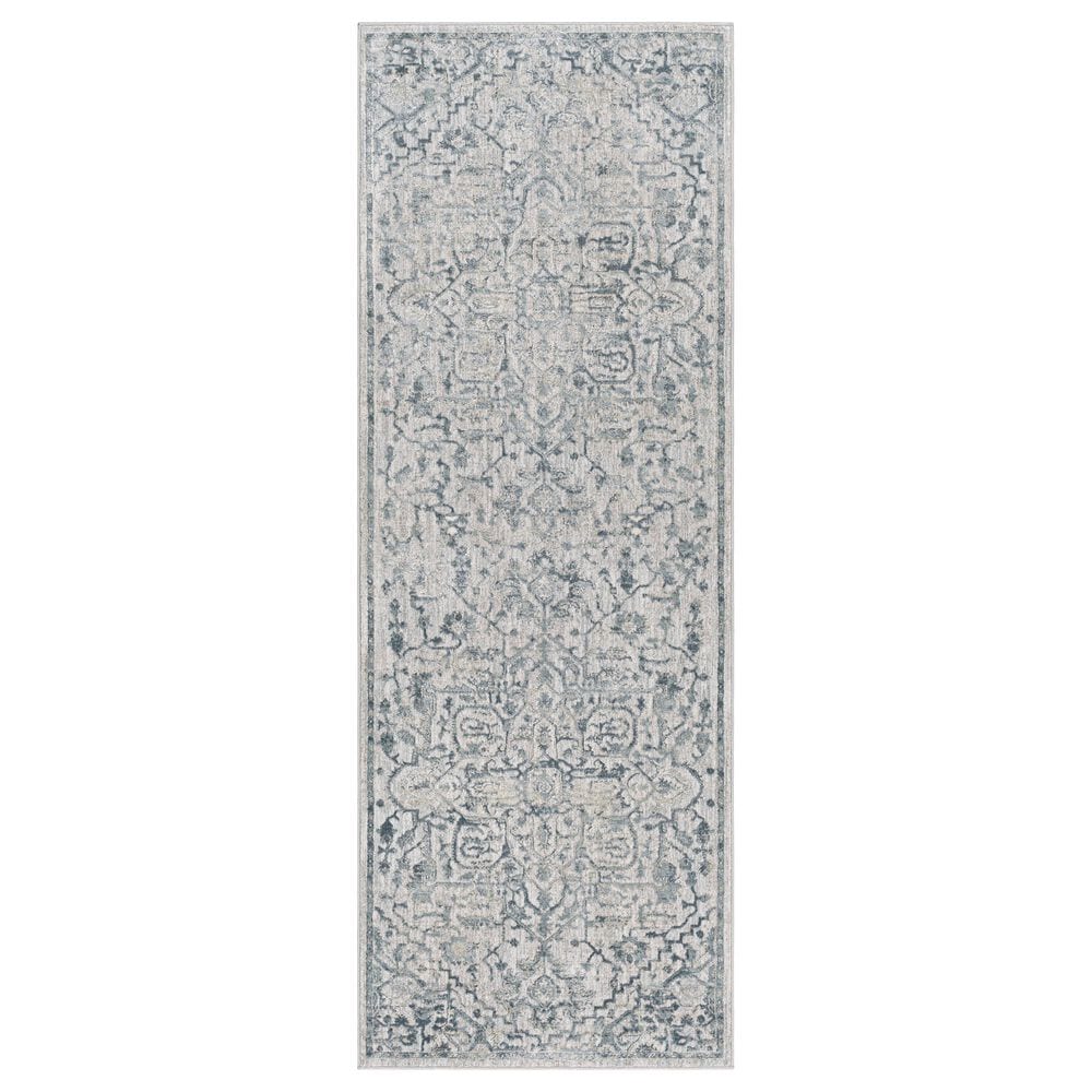 Surya Brunswick 2"7" x 7"3" Sage, Beige, Blue and Khaki Runner, , large