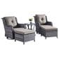 Sunwell Garden 5-Piece Patio Chat Set in Gray, , large