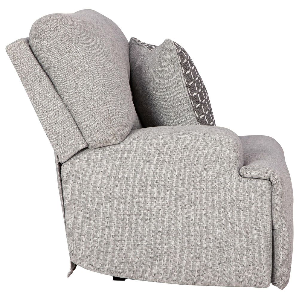 Ashley Acklen Place 2-Piece Power Symmetrical Reclining Sectional Loveseat in Pewter, , large