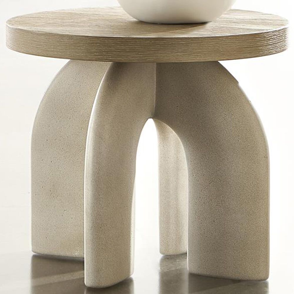 Bernhardt Antibes Round End Table in Roz and Pumice, , large