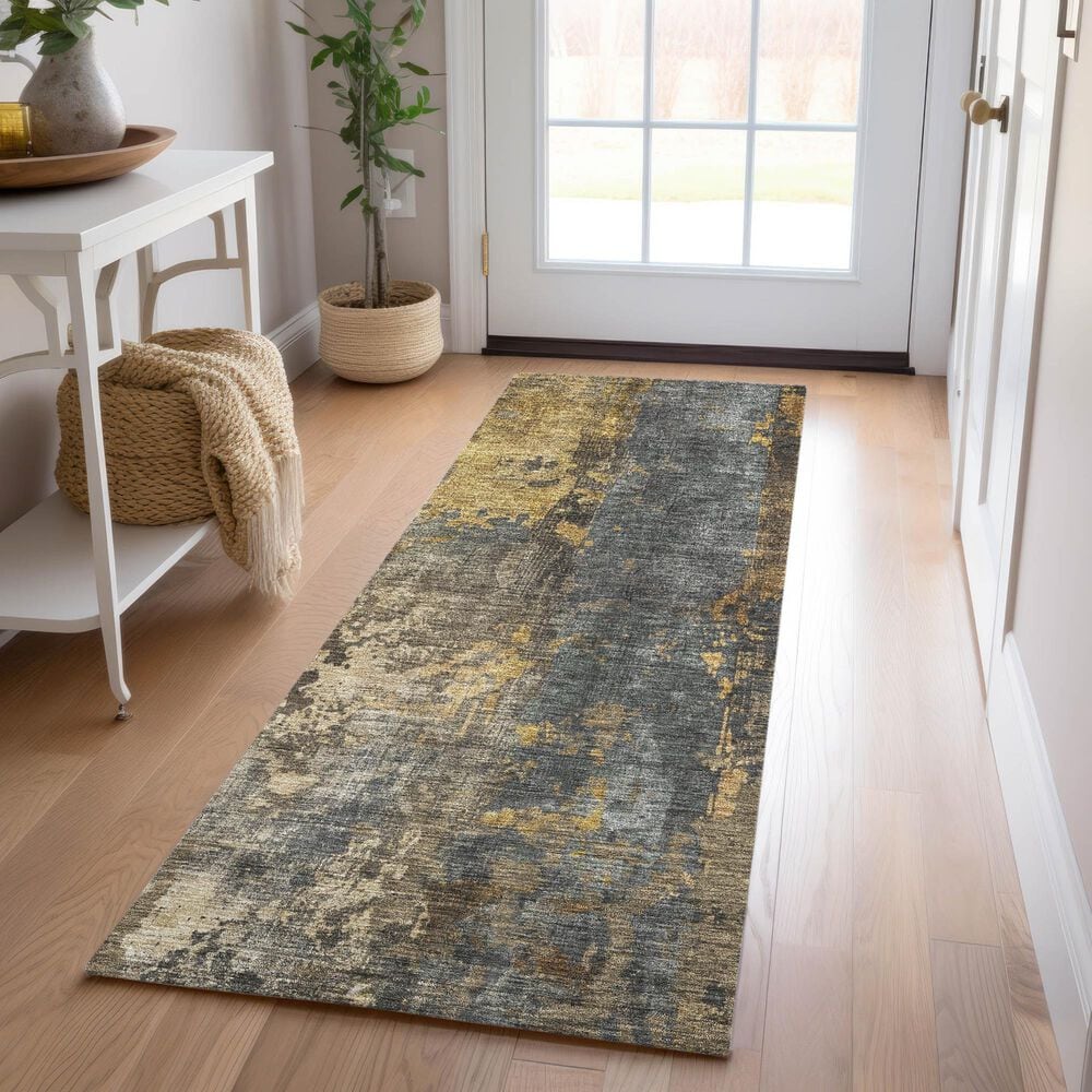Dalyn Rug Company Nouveau NV12 2&#39;3&quot; x 7&#39;6&quot; Gray Indoor/Outdoor Runner, , large