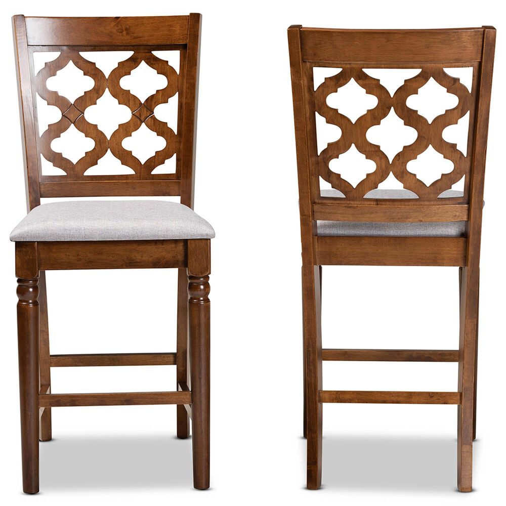 Baxton Studio Ramiro Counter Stool in Walnut Brown (Set of 2), , large
