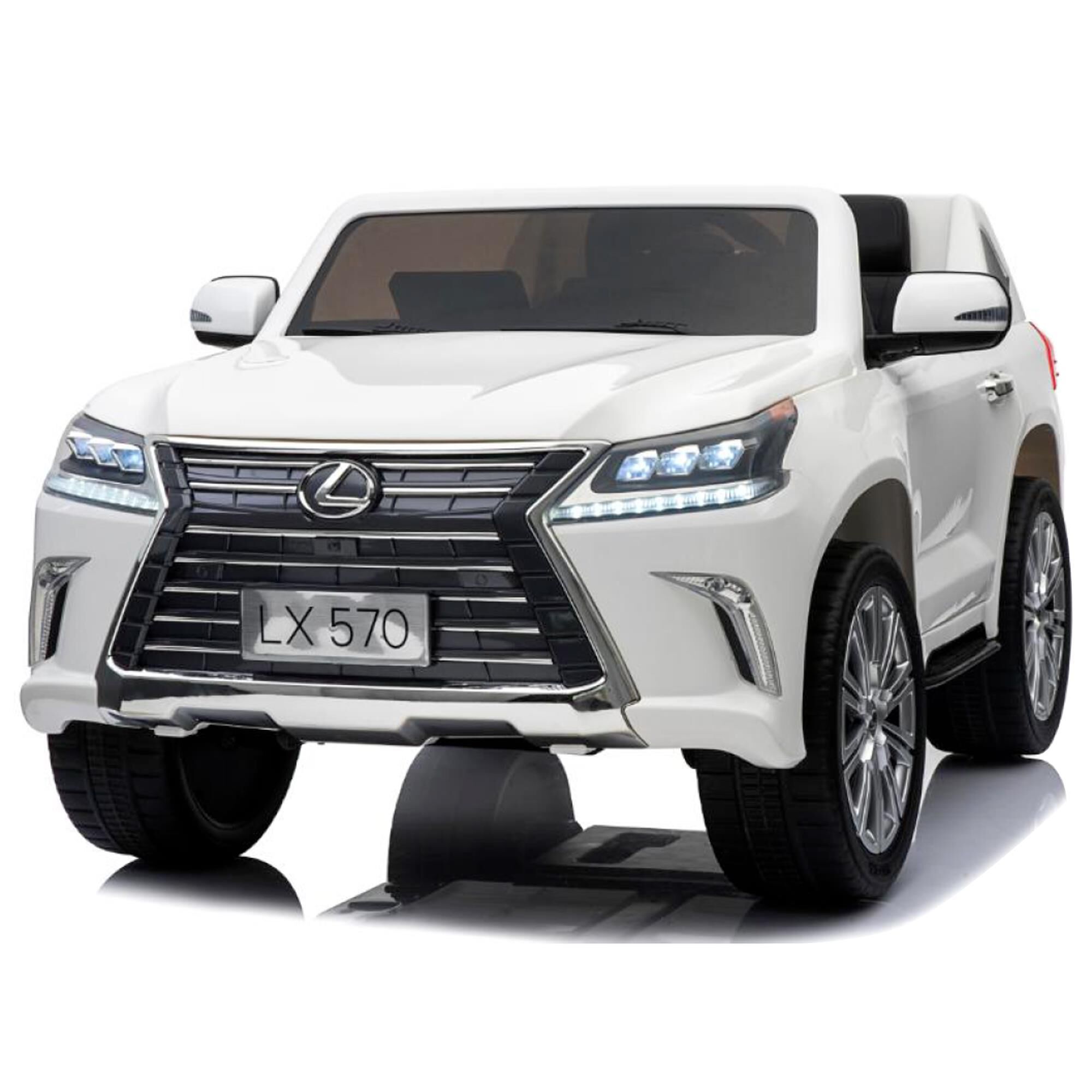 Best Ride On Cars Lexus LX570 12V White Brown Seats NFM