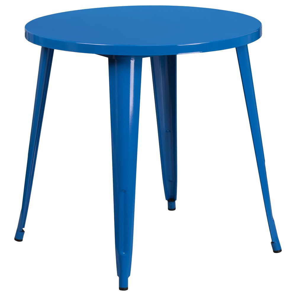 Flash Furniture 30" Round Table in Blue, , large