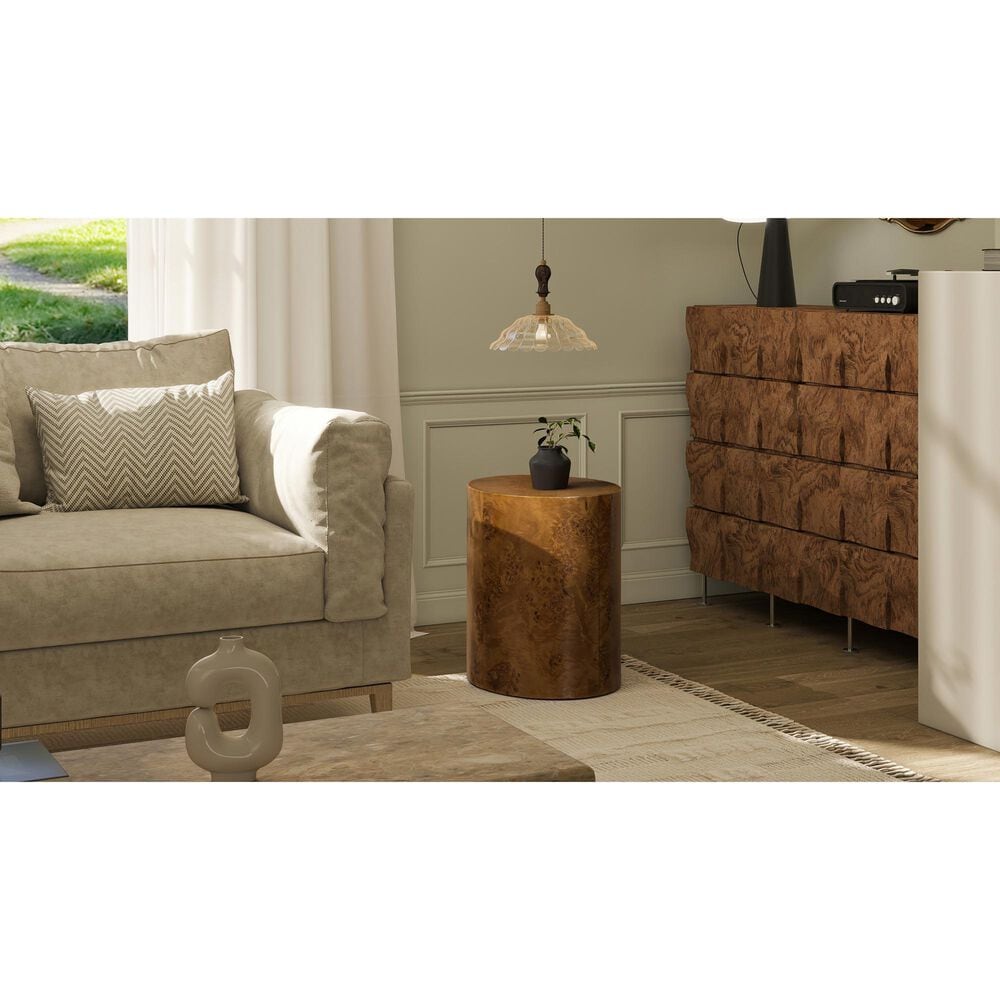 Jennifer Taylor Home Nebula 20" Side Table in Medium Brown Walnut, , large