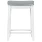 Linon Home Decor Claridge Counter Stool with Light Grey Cushion in Bright White, , large