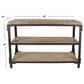 Maple and Jade 2-Shelf Console Table in Brown and Dark Rusted, , large