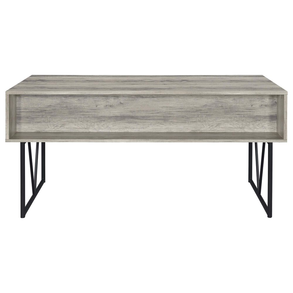 COAST Analiese 2-Piece Desk and Bookcase Set in Black and Grey Driftwood, , large