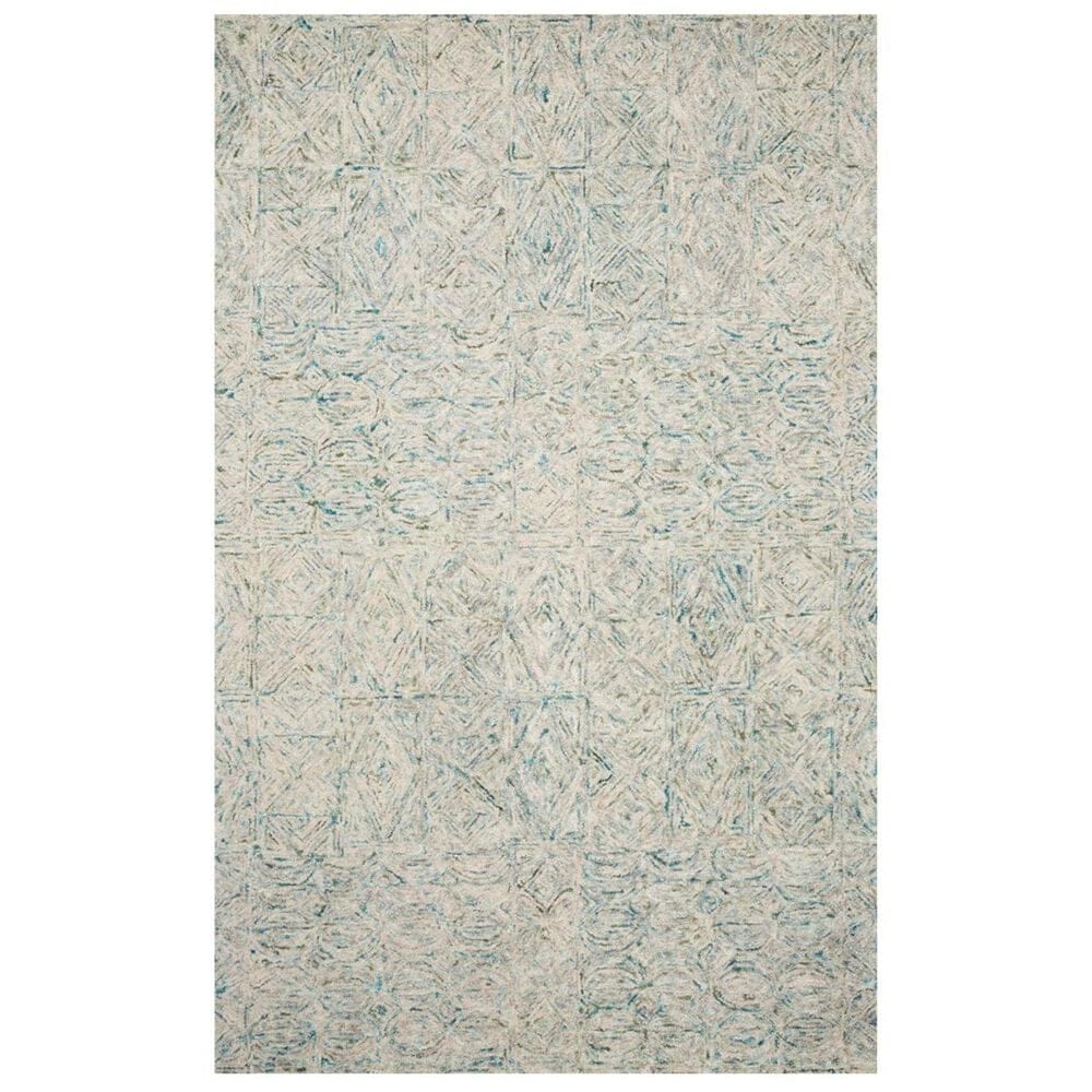 Loloi Peregrine PER-05 5" x 7"6" Aqua Area, , large