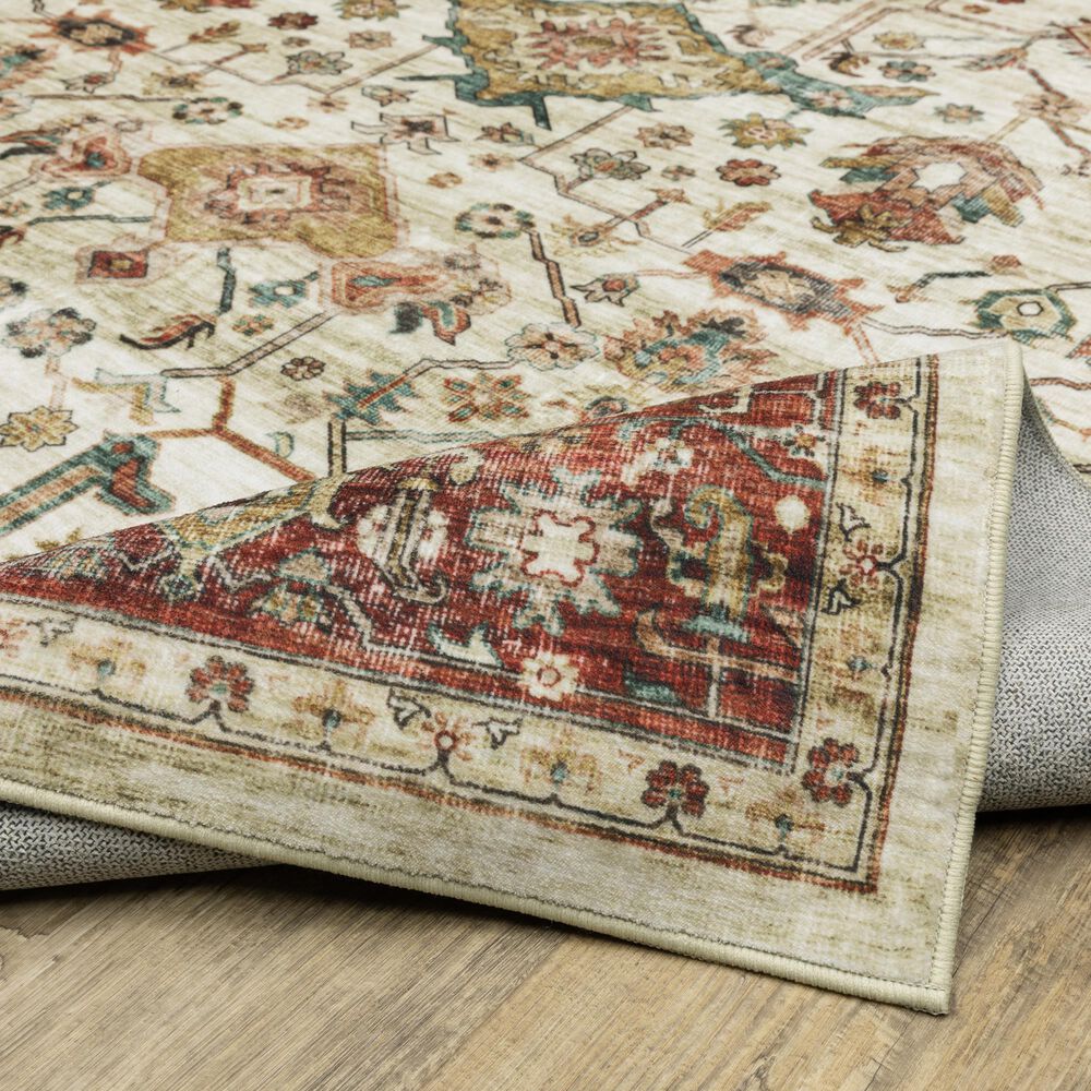 Oriental Weavers Sumter 2&#39; x 3&#39; Ivory and Red Area Rug, , large