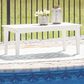 Ashley Hyland Wave Patio Rectangular Coffee Table in Bright White, , large