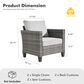 HOMLUX Patio Lounge Chair in Gray (Set of 2), , large