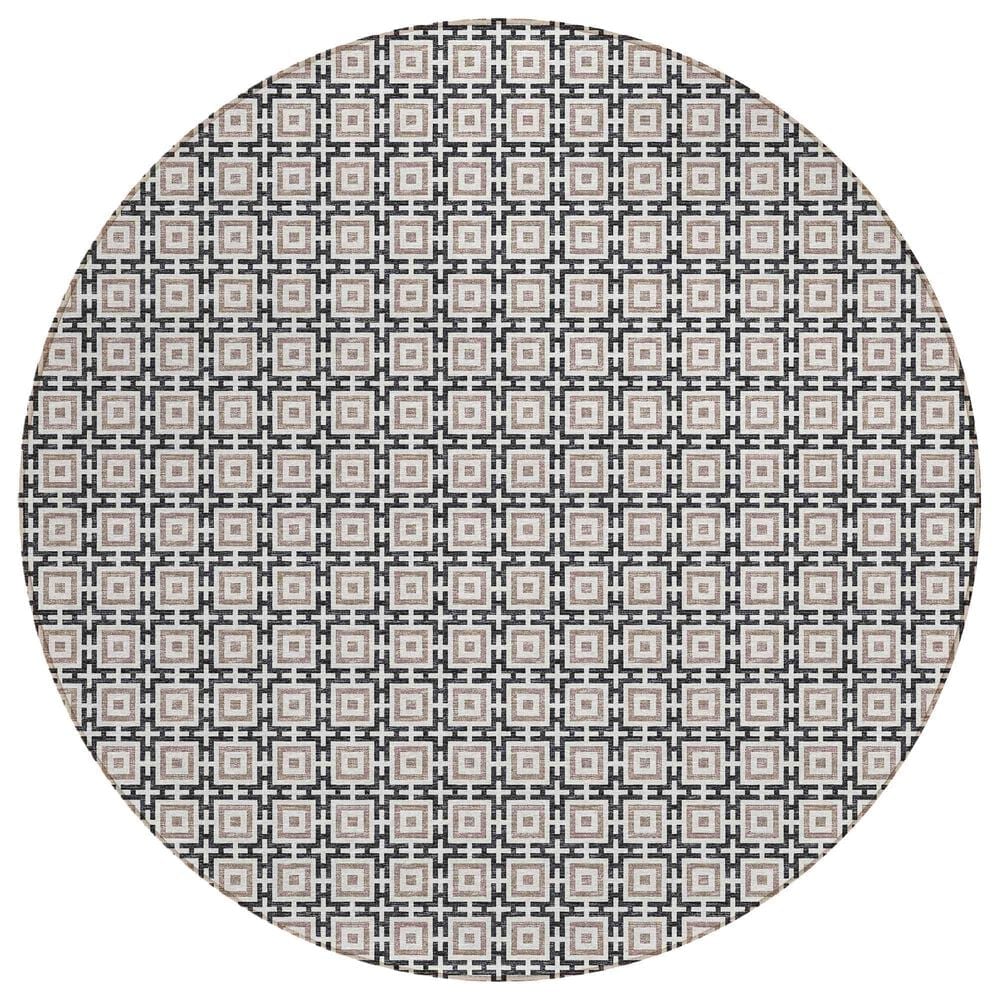 Dalyn Rug Company Marlo 10" Round Black Indoor/Outdoor Area Rug, , large