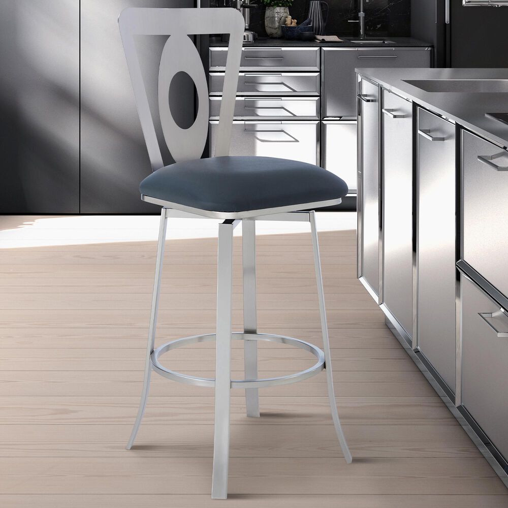 Blue River Lola 26" Counter Stool in Dark Gray, , large