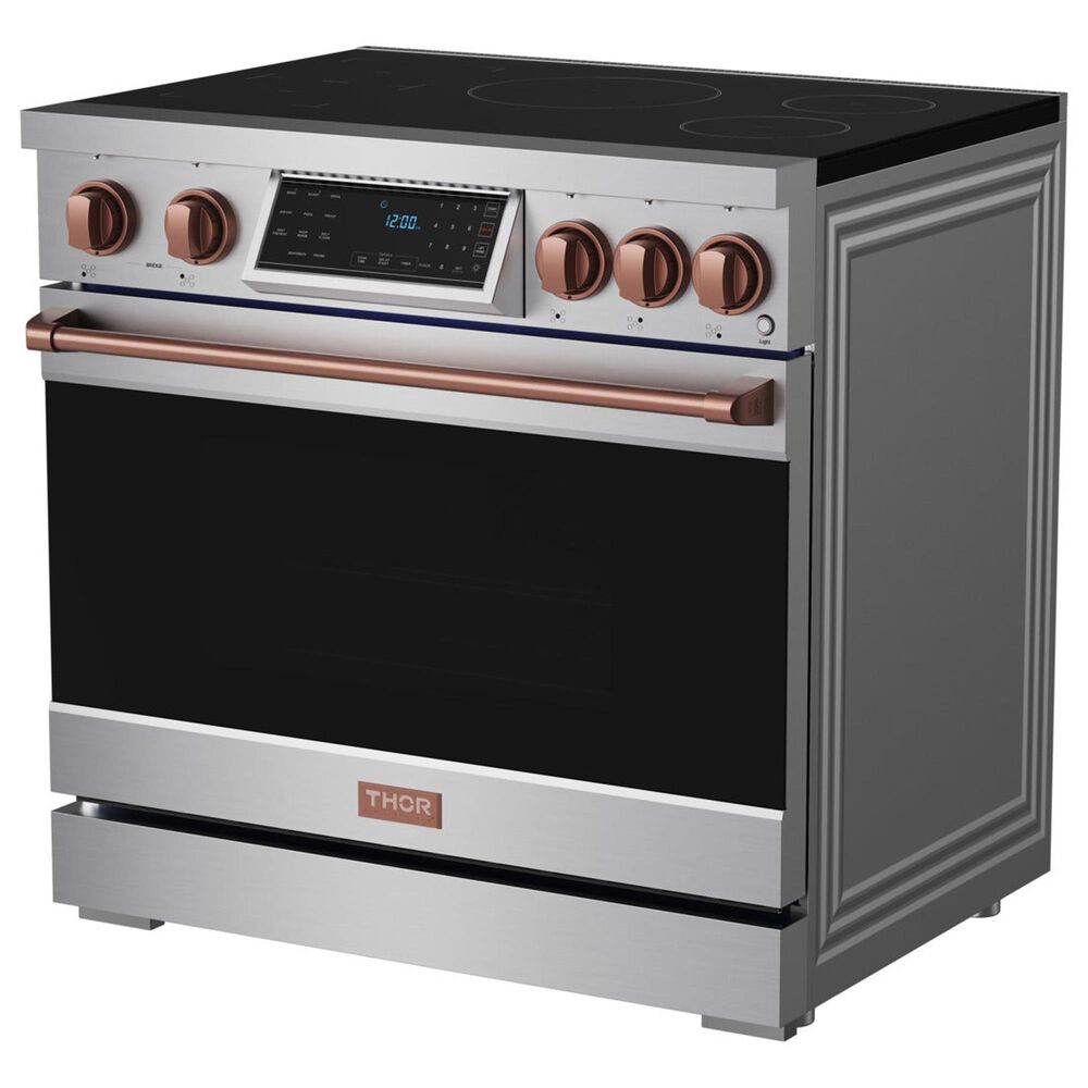 Thor Kitchen Gordon Ramsay 6.0 Cu. Ft. Professional Induction Range with Rose Gold Color Kit Assembly in Stainless Steel, , large