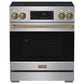 Thor Kitchen Gordon Ramsay 4.8 Cu. Ft. Professional Induction Range with Bronze Handle Kit in Stainless Steel, , large