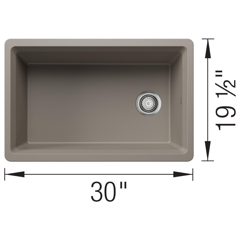 Blanco Inteos 30&quot; Undermount Single Bowl Kitchen Sink in Truffle, , large
