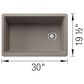 Blanco Inteos 30" Undermount Single Bowl Kitchen Sink in Truffle, , large