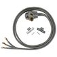 Electric Dryer Duct Kit with 3-Wire Cord, 8" Hybrid Vent Duct and Clamps in Black and Silver, , large