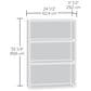 Sauder Beginnings 3-Shelf Bookcase in Soft White, , large