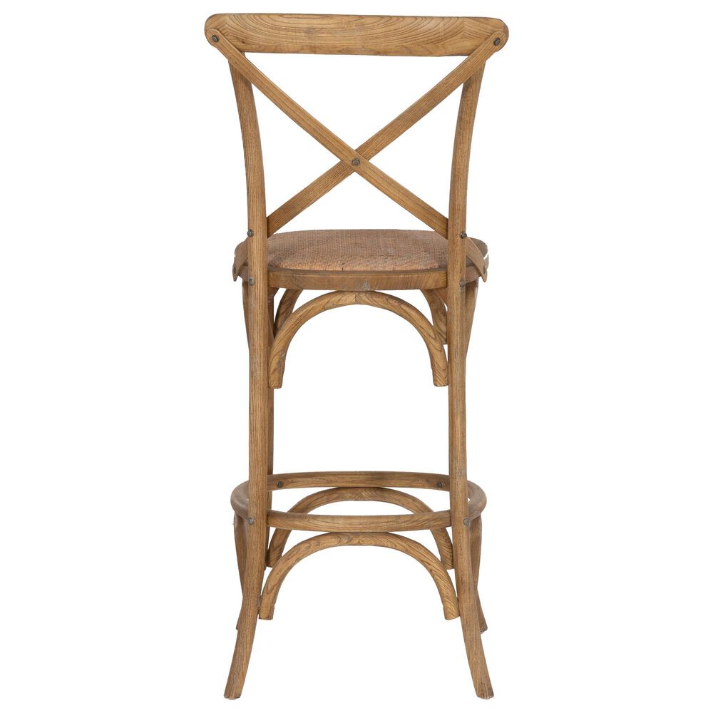 Linon Home Decor Roxy Bar Stool in Weathered Grey, , large