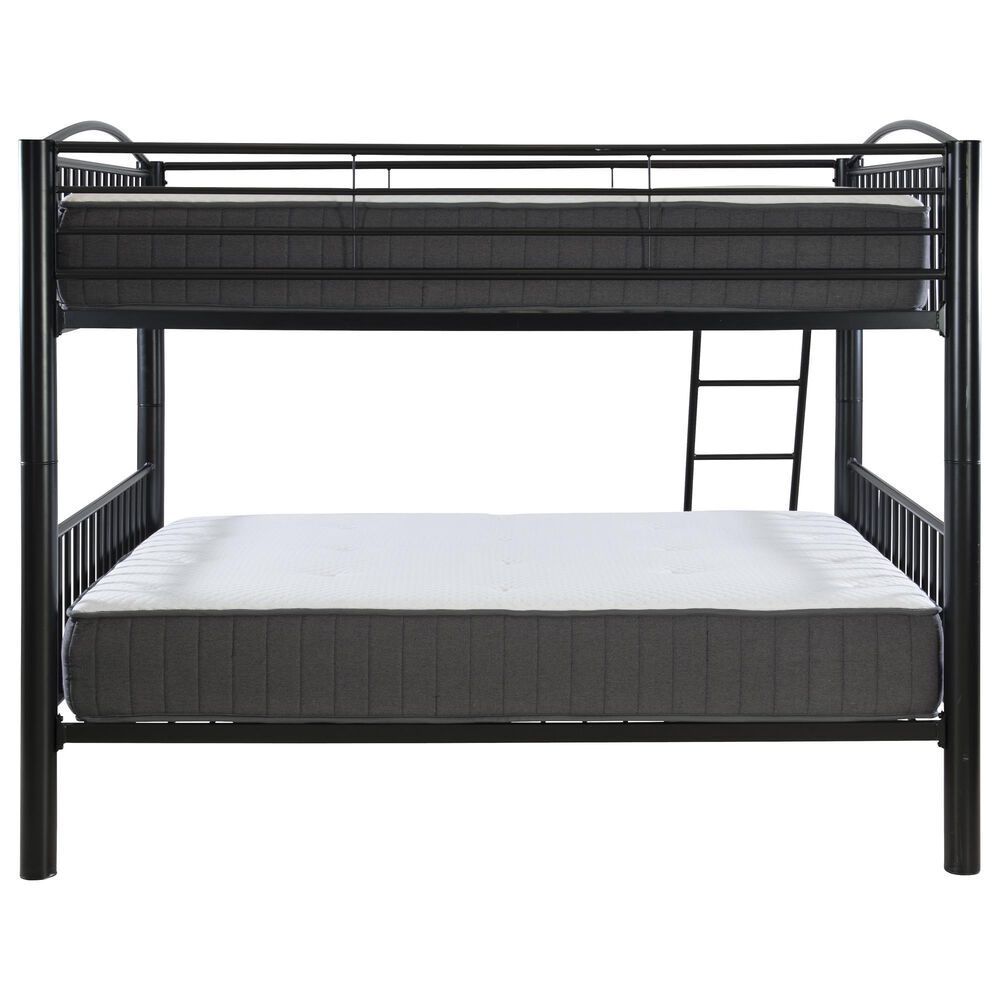 Linon Home Decor Heavy Full Over Full Bunk Bed in Black, , large