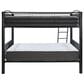 Linon Home Decor Heavy Full Over Full Bunk Bed in Black, , large