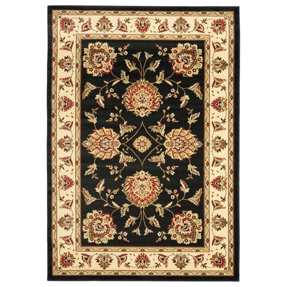 Safavieh Lyndhurst LNH555 4" x 6" Black and Ivory Area Rug, , large