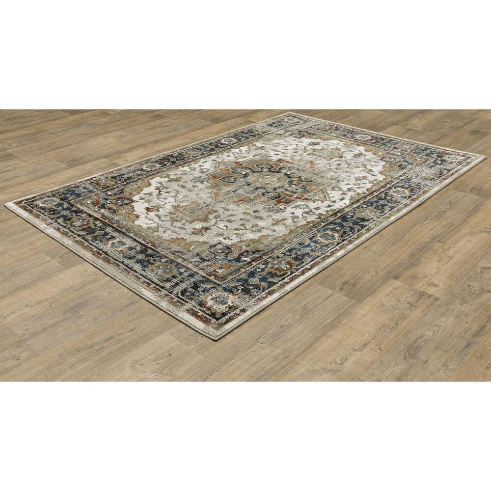 Oriental Weavers Venice Milan 5&#39;3&quot; x 7&#39;3&quot; Beige and Blue Area Rug, , large